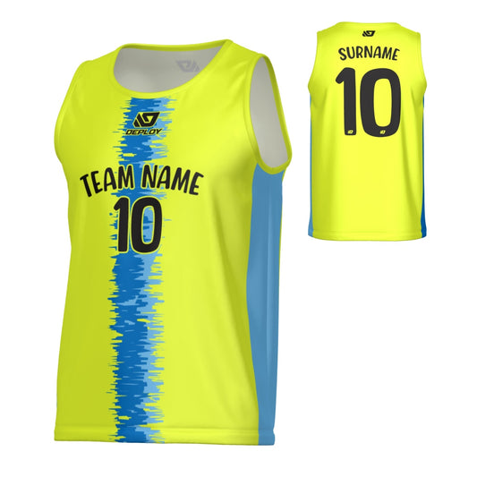 Quake Sports Singlet - Neon Yellow