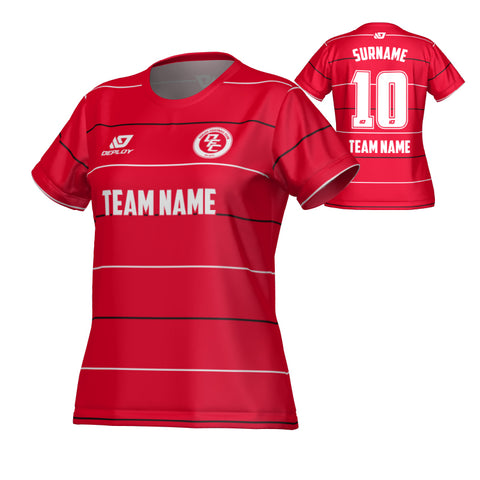 Grid Womens Jersey - Red