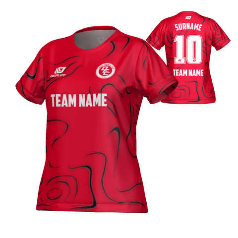 Marble Womens Jersey - Red
