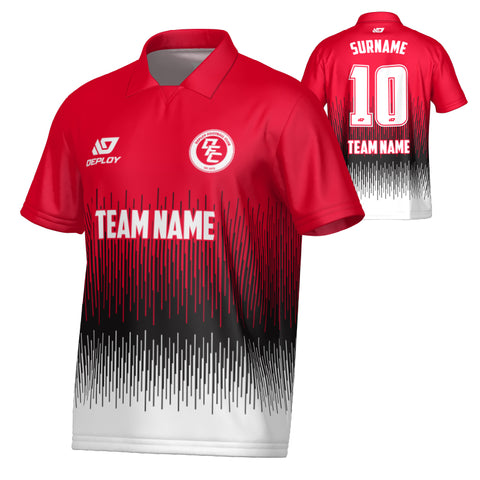 Fade Collared Jersey - Red