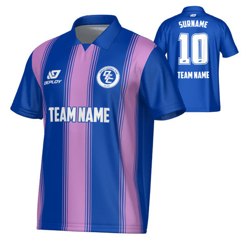 Pillars Collared Jersey - Royal Blue & Purple