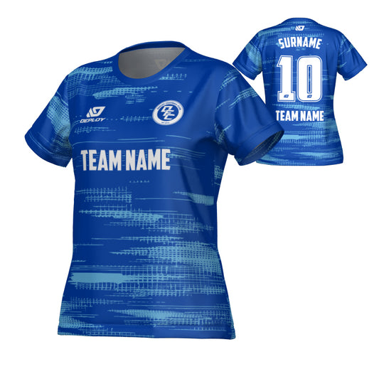 Distort Womens Jersey - Royal Blue & Sky Blue