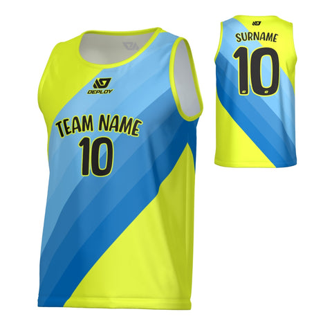 Sash Sports Singlet - Neon Yellow