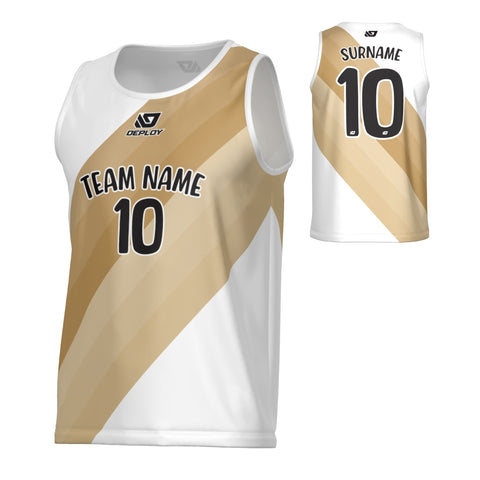 Sash Sports Singlet - White