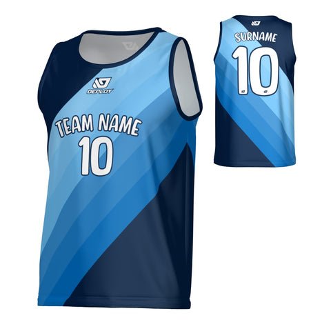 Sash Sports Singlet - Navy