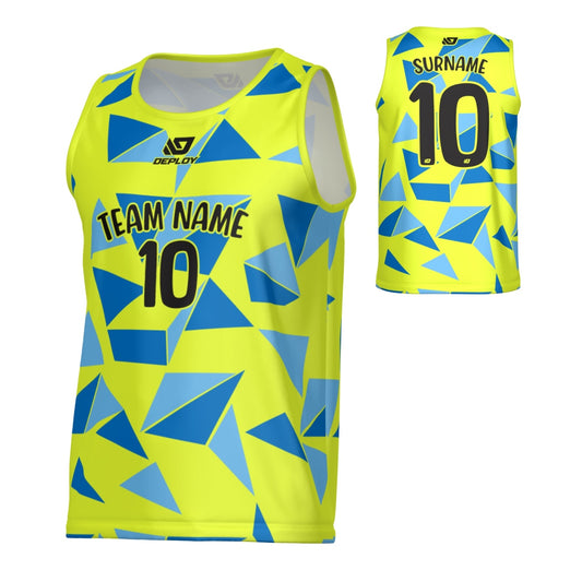 Shards Sports Singlet - Neon Yellow