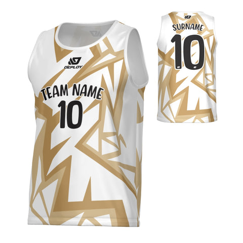 Shattered Sports Singlet - White