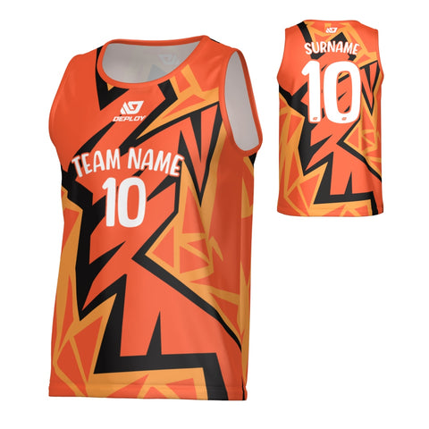 Shattered Sports Singlet - Orange