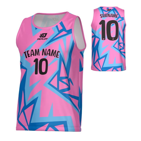 Shattered Sports Singlet - Pink