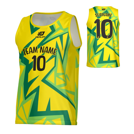 Shattered Sports Singlet - Yellow