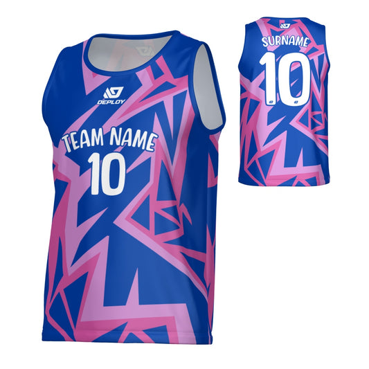 Shattered Sports Singlet - Royal Blue