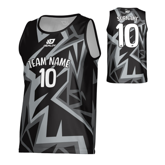 Shattered Sports Singlet - Black
