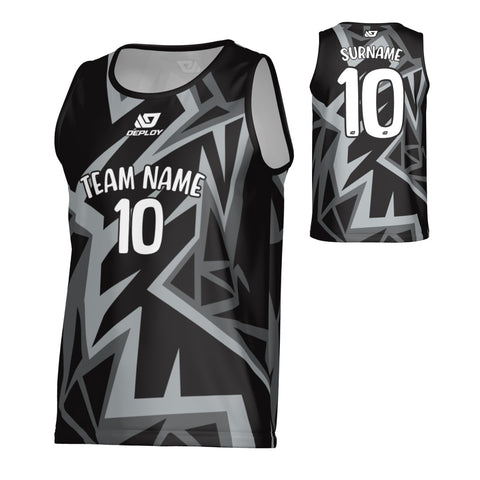Shattered Sports Singlet - Black