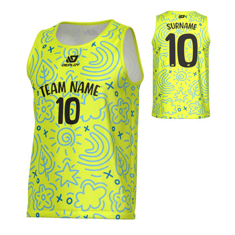 Sketch Sports Singlet - Neon Yellow