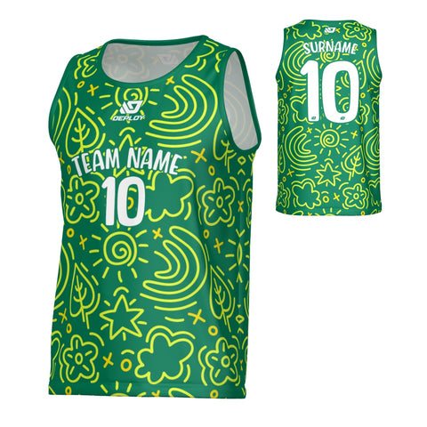 Sketch Sports Singlet - Green