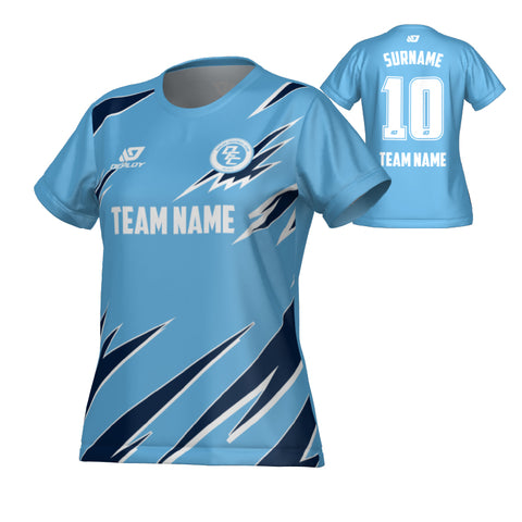 Sharp Womens Jersey - Sky Blue & Navy