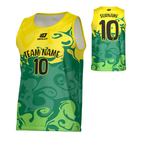 Smoke Sports Singlet - Yellow