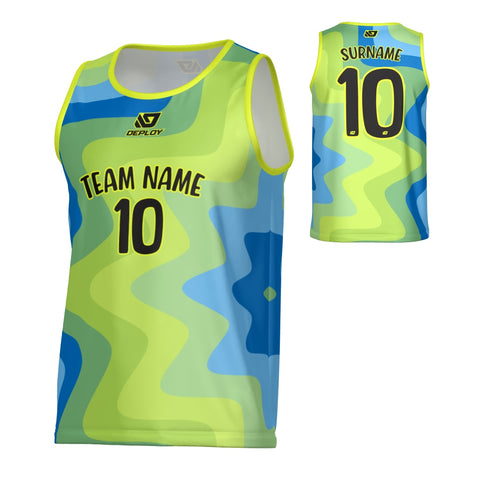 Splat Sports Singlet - Neon Yellow