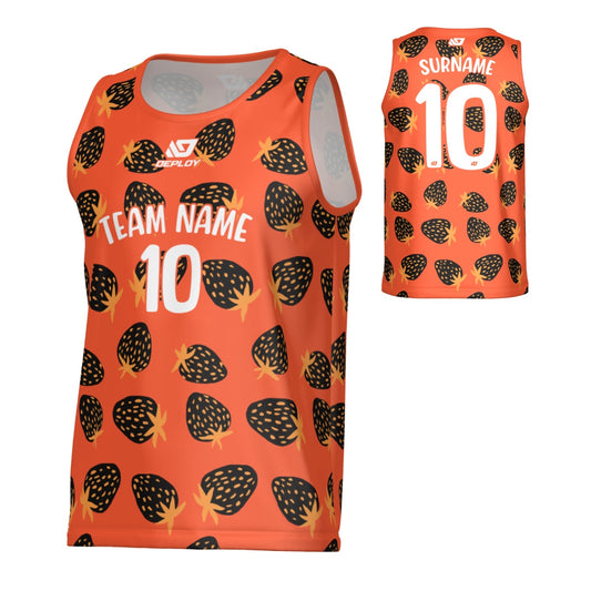 Strawberry Sports Singlet - Orange