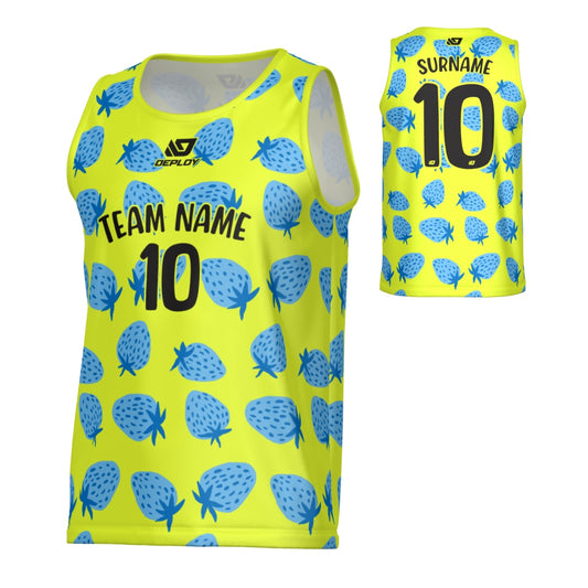 Strawberry Sports Singlet - Neon Yellow
