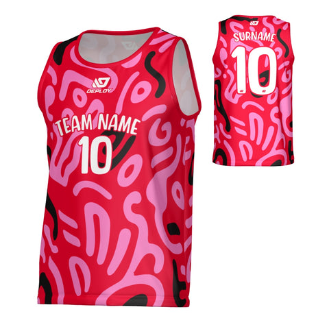 Swells Sports Singlet - Red