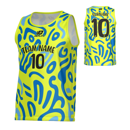 Swells Sports Singlet - Neon Yellow