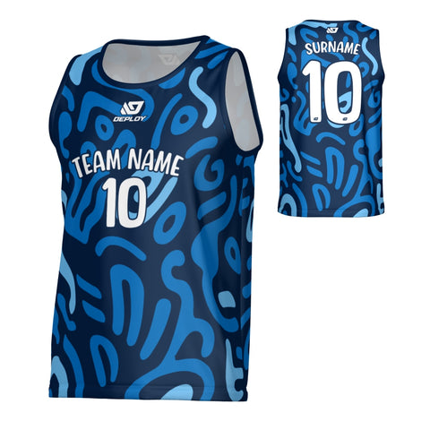 Swells Sports Singlet - Navy