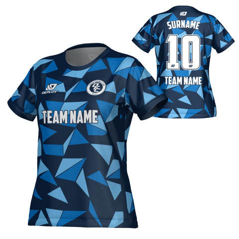 Shards Womens Jersey - Navy & Sky Blue