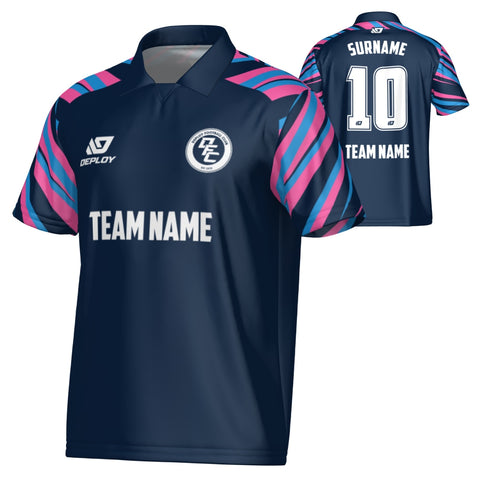 Surge Collared Jersey - Navy & Pink