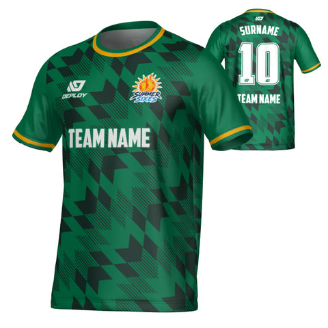 SUTHERLAND SHIRE FA SUMMER - LEAVES - GREEN & BLACK