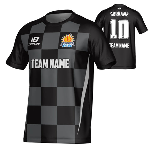 SUTHERLAND SHIRE FA SUMMER - CHECKERS - BLACK