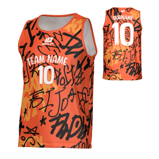 Tags Sports Singlet - Orange