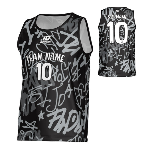 Tags Sports Singlet - Black