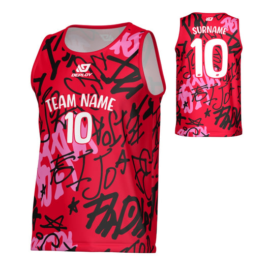 Tags Sports Singlet - Red