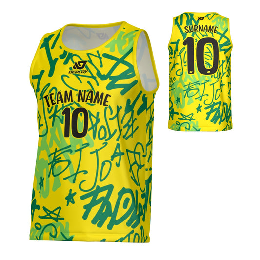 Tags Sports Singlet - Yellow