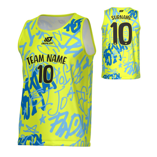 Tags Sports Singlet - Neon Yellow