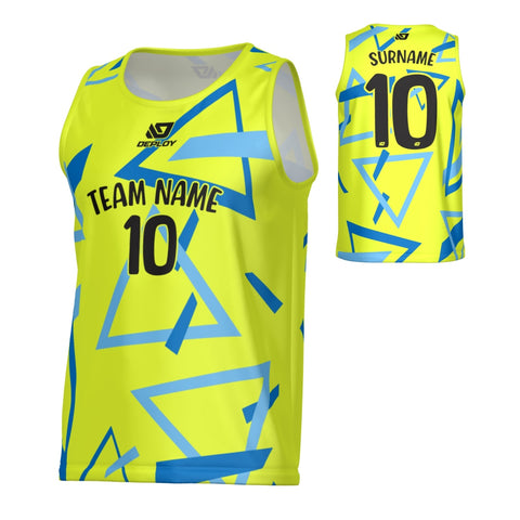 Triangle Sports Singlet - Neon Yellow