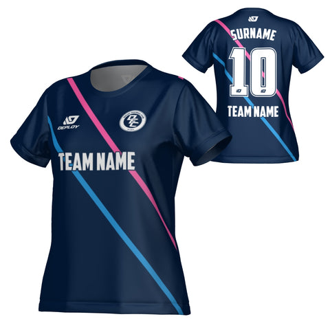 Tracks Womens Jersey - Navy & Pink