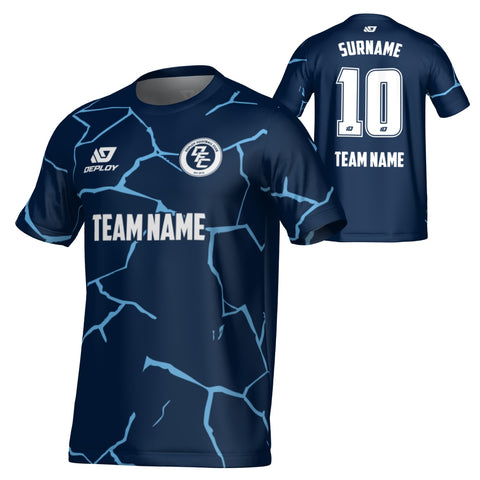 Cracks Jersey - Navy & Sky Blue