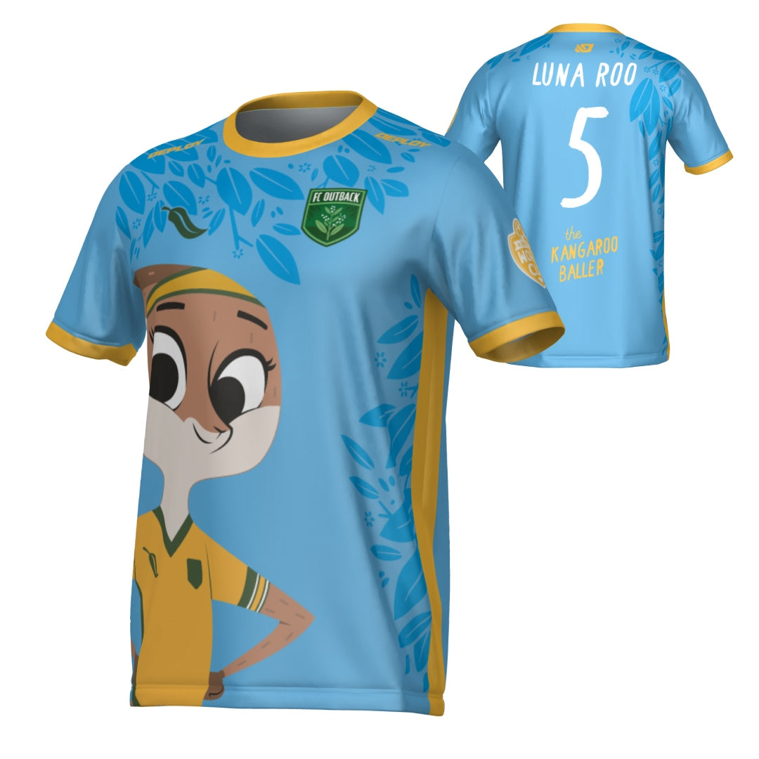 Luna Roo Football Jersey - Blue - Deploy Football - Australia's Best Footballs & Soccer Balls