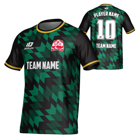 NEPEAN FA SUMMER - LEAVES - BLACK & GREEN