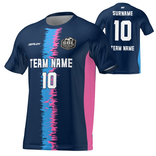 Street Ballers League - Flight Jersey Static- Navy/Pink