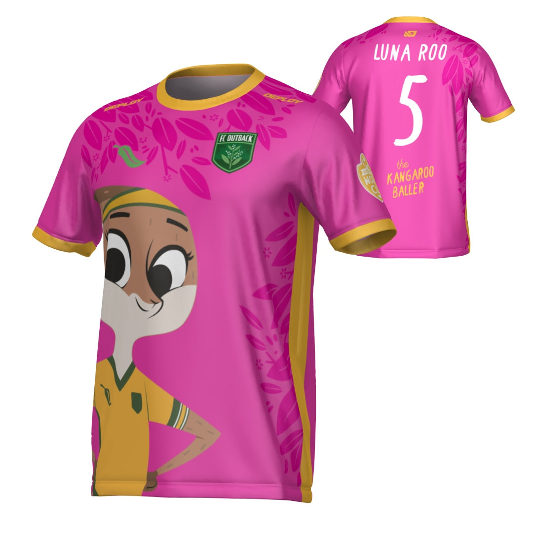 Luna Roo Football Jersey - Pink - Deploy Football - Australia's Best Footballs & Soccer Balls