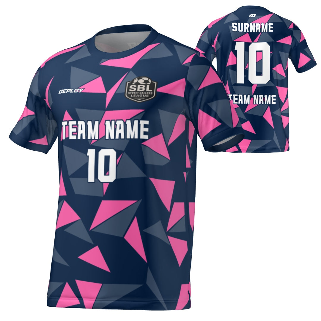 Street Ballers League  - Flight Jersey Fragments - Navy/Pink