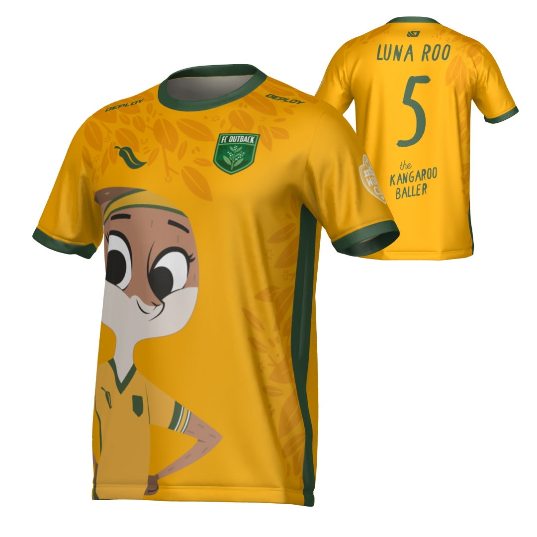 Luna Roo Football Jersey - Luna Face - Deploy Football - Australia's Best Footballs & Soccer Balls