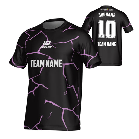 DUBBO 6s SUMMER - CRACKS BLACK AND FLURO PURPLE