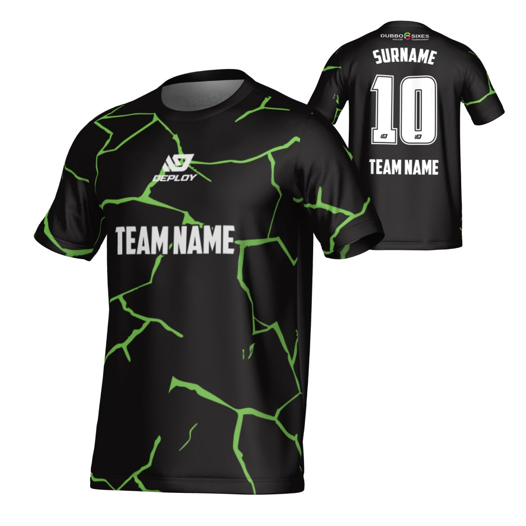 DUBBO 6s SUMMER - CRACKS BLACK AND FLURO GREEN