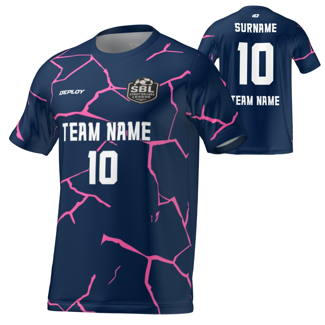 Street Ballers League - Flight Jersey Cracks - Navy/Pink