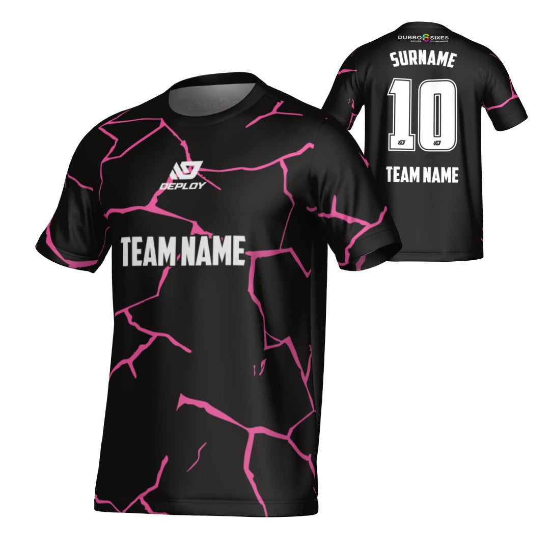 DUBBO 6s SUMMER - CRACKS BLACK AND FLURO PINK