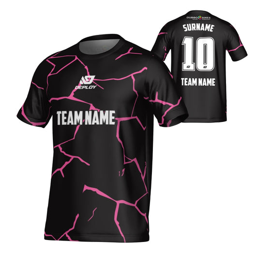 DUBBO 6s SUMMER - CRACKS BLACK AND FLURO PINK